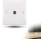 TV Aerial Socket Coax Wall Faceplate, Single TV/FM Coaxial Wall Socket Plate, 50/60Hz Aerial Junction, Flame Retardant Material for Secure TV & FM Radio Connections (White)