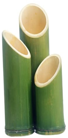 INOOMP 3pièces Vase Tube De Bambou Pot De Fleurs Rustique Et Moderne pour Arrangements Floraux Décoration Artisanale Élégante pour Intérieur Et Mariage