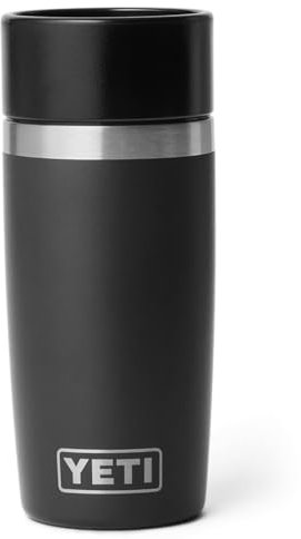 YETI Rambler Travel Bottle, Vacuum Insulated Stainless Steel Bottle with Leakproof Hotshot Commuter Cap, Black, 12 oz (354 ml)
