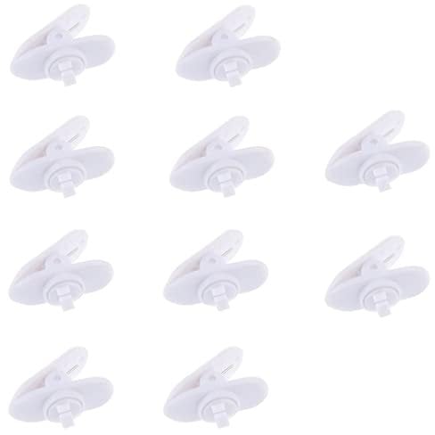 predolo 10 Clips für Kopfhörer und Mikrofon Kabelmanagement, Weiß