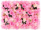 YESTAIM 3D Lot de 12 panneaux de fond pour mur de fleurs Rose en soie Photographie Rose artificielle Fleurs artificielles Décoration d'intérieur Mariage Studio Fête d'anniversaire Chambre d'enfant 60