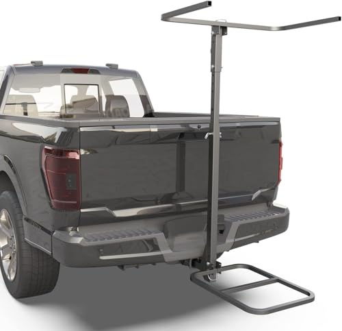 Upgraded Dual Kayak Rack for RV, Truck, SUV – Hitch Mount Vertical Storage Solution – Holds Kayaks Up to 12 Feet