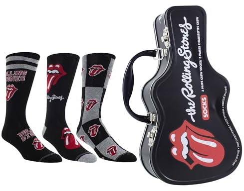 PERRI'S SOCKS - Rolling Stones Guitar Tin with 3 Pairs of Socks