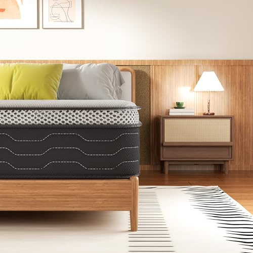 DEWINNER Matratze 140x200 cm, Höhe 27 cm, Taschenfederkern & Memory Foam Matratze, Erwachsenen Federkernmatratze, Mittelhart, 7-Zonen, Perfekte Unterstützung, Vakuumverpackt, Öko-Tex Zertifiziert