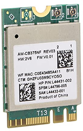 M.2 WLAN-Modul RTL8822CE Dualband 2,4 GHz 5,0 GHz | WiFi-Baustein, Dualband 2,4 GHz und 5,0 GHz, RTL8822CE-Chipsatz, Kompatibel mit Systemen Unter 10 und 11