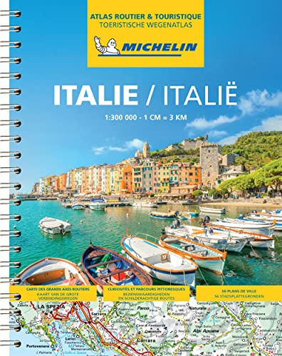 Italy atlas spir.: Wegenatlas Schaal 1 : 300.000 (Michelin Atlassen)