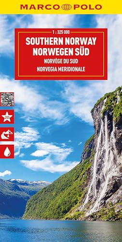 MARCO POLO Reisekarte Norwegen Süd 1:325.000: Straßenkarte und Autokarte mit sehenswerten Strecken, Highlights und digitaler Erweiterung (Marco Polo Wegenkaart)
