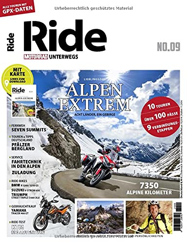 RIDE - Motorrad unterwegs, No. 9: Alpen extrem