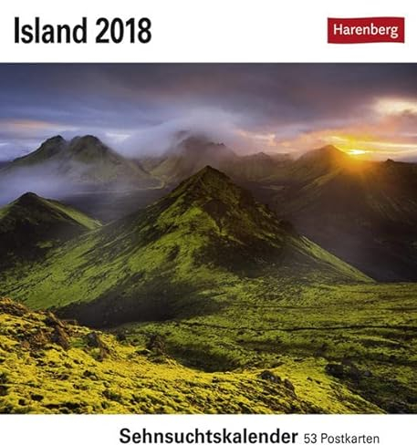 Island - Kalender 2018: Sehnsuchtskalender, 53 Postkarten