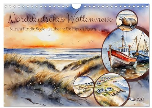 Norddeutsches Wattenmeer (Wandkalender 2026 DIN A4 quer), CALVENDO Monatskalender: Balsam für die Seele - zauberhafte Impressionen (CALVENDO Natur)