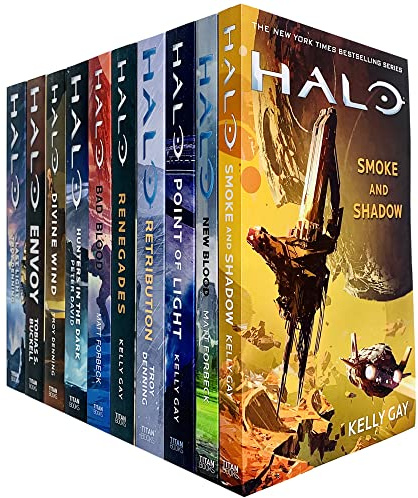 Halo Collection 10 Books Set (Hunters in the Dark, Last Light, New Blood, Envoy, Retribution, Smoke and Shadow, Bad Blood, Renegades, Point of Light & Divine Wind)