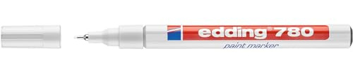 Edding 780 White Paint Markers (White, Multicoloured, 0.8 mm)