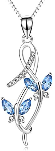 Schmetterling Kette Damen Halskette Schmuck 925 Sterling Silber Unendlichkeits Anhänger