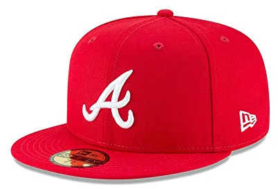 New Era Cardinal rot/weiß New York Yankees Basic 59Fifty Fitted Hat Cap (7, Rot/Ausflug, einfarbig (Getaway Solids), 57 EU