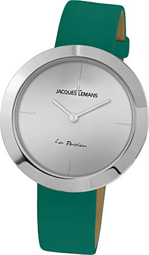 JACQUES LEMANS Damenuhr La Passion Lederarmband massiv Edelstahl 1-2031E