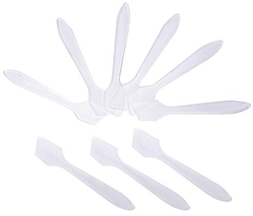 200 Pack Disposable Makeup Spatulas Plastic Cosmetic Spatula Frosted Facial Cream Mask Spatula