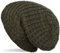 styleBREAKER Unisex Strick Beanie Mütze grob gestrickt, Slouch Longbeanie, Grobstick Winter Strickmütze 04024158, Farbe:Oliv