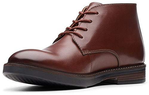 Clarks Paulson Mid, Stivali Classici Uomo, Pelle Marrone Mogano, 45 EU