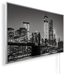 Könighaus 800W Infrarotheizung mit Bild in HD Qualität ✓ Energiesparend ✓ 5 Jahre Garantie ✓ Doppelter überhitzungsschutz ✓ Infrarot Wandheizung ✓ Motiv: 155. New York schwarz weiß