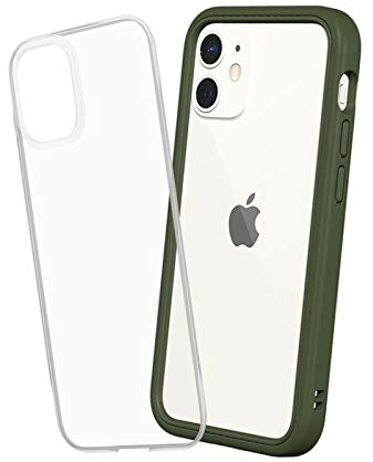 RhinoShield Modulares Case kompatibel mit [iPhone 12 mini] | Mod NX - Anpassbare & stoßdämpfende Schutzhülle im schlanken Design - 3.5 Meter Fallschutz - Camo Grün
