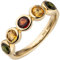 Jobo Damen-Ring aus 14 Karat 585 Gold mit Citrin Granat Turmalin Größe 52