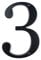 HASWARE Letrero con número de casa, 4 pulgadas (10 cm), números de puerta modernos, placa de señalización, números de dirección de casa, aleación de zinc (3, Negro)