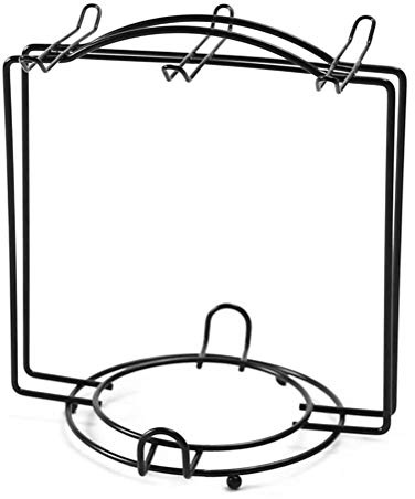WBTY Soporte para Tazas de Té de Acero Inoxidable con Revestimiento Antioxidante - Estante de Exhibición de Juegos de Té en Negro