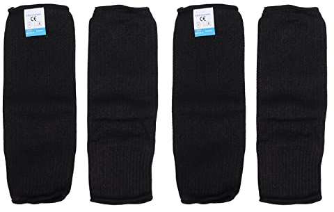 2 Paar Schnittfeste Armstulpen, Schützende Armstulpen, Bissfeste Schutzarmschützer Verhindern Kratzer für Sicherheit, Garten, Küche, Bauernhof, Arbeit, Schwarz