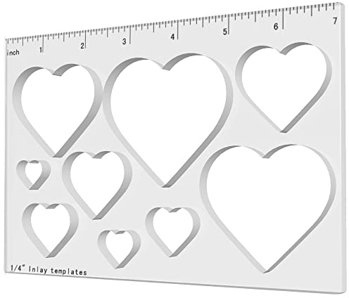 9 in 1 Router Templates for Woodworking Router Jig Template Heart Inlay Templates Decorative Templates