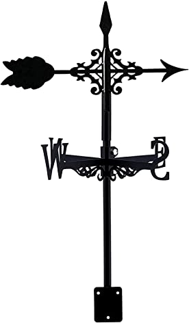 Wetterfahne aus Metall für Motorrad, Edelstahl, mit Dachmontage, Windrad, Garten-Dekoration, Windrichtungsanzeige für Bauernhof