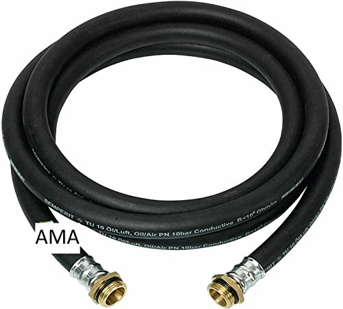 TUBO GASOLIO IN GOMMA 4 METRI RACCORDATO 1 NAFTA BOTTE TRAVASO