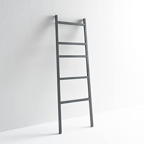ARHome Dekorative Leiter Urban, 160 x 50 cm, Dunkler Beton, Handtuchhalter, Made in Italy