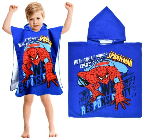 VAMITV Toalla Niño Toalla Playa Infantiles Poncho Toalla Piscina Toalla Capucha Niño Suave, Secado Rápido, Adecuada para 2 a 6 Años