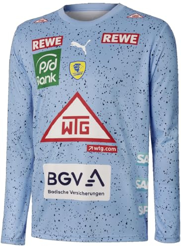 PUMA RNL Rhein Neckar Löwen Home GK Langarm Torhüter Heimtrikot Trikot Jersey LS 22/23 HBL hellblau 771701-04 (as3, Alpha, xx_l, Regular, Regular)