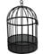 Siam Express Birdcage with Mesh Planter Black Wall Metal Hanging Wire Planters Basket Metal Vases for Indoor Outdoor Garden Plants Succulents Faux Flowers Strawberry Herb (Black - Small MTBC16)