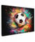 MuchoWow© Wandbilder Groß 120x80 cm XXL Schlafzimmer Home Deko Wohnung Bild Wohnzimmer Fotoleinwand Wand Bilder Leinwand Wall Decor Banksy - Street Pop Art - Fußball - Farbe - Farben - Schwarz - Weiß