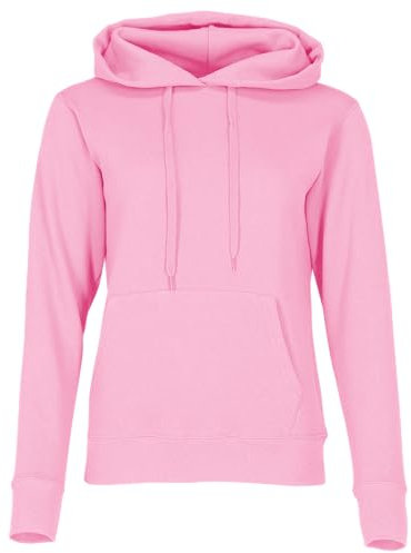 Fruit of the Loom Ladies Classic Kapuzen-Sweat + GRATIS MyShirt Stoffbeutel, Farbe:Rose + GRATIS MyShirt Stoffbeutel, Größe:S