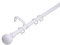 Lister Cartwright 19 mm Extendable Metal Curtain Poles Rods Voile Easy Fitting - White(Ball Finials, 210-360 cm)