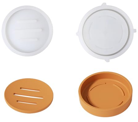 BOOWAN NICOLE Moule rond en silicone pour savon, moule à béton Jesmonite pour la décoration intérieure, pièces faites à la main (SH1037-1-3)