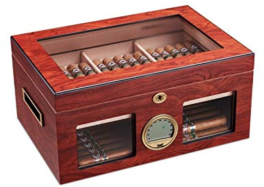 UCSUSA GagalU Feuchtigkeitsspendende Box aus Zedernholz für Zigarren, Humidor-Schrank, großes Fassungsvermögen, passend für 100 doppelschichtige Zigarren-Humidor-Holzboxen