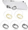 pangdapengpeng 5 Stück Handy Ring Halterung Transparenter, 360° Drehen Finger Ständer mit Diamant, Handyringhalterung Finger für Mobiltelefone, Handyhüllen, Tablets (Dunkelgrau + Gold)