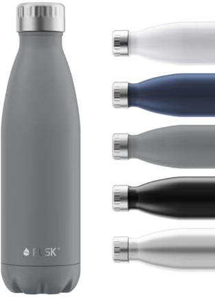 FLSK Trinkflasche – Premium Edelstahl Thermosflasche – 100 % auslaufsicher & kohlensäuregeeignet – hält 24 h kalt & 18 h heiß – BPA-frei (stone, 750 ml)