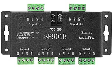 Phyachelo SP901E LED Pixel SPI Amplificador De SeñAl Repetidor Tira De LED Direccionable Y Panel De Matriz De LED Programable De Color De EnsueñO