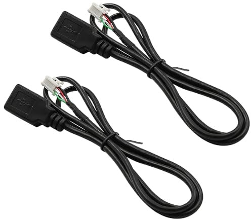 Alnicov 2PCS Cavo di prolunga USB per Auto Adattatore Connettore a 4 Pin 76 cm Compatibile con Autoradio Android Stereo Unità Flash USB Esterne a Ricarica Rapida Telefoni Cellulari