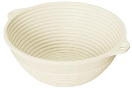 Brotgärschüssel | Silikon-Brotschalen | Aufgehen und Backen, 22,9 cm runder Sauerteigkorb, zusammenklappbare Teiggärschalen, europäische Brot-Gärschüssel, Landhausbrotkorb