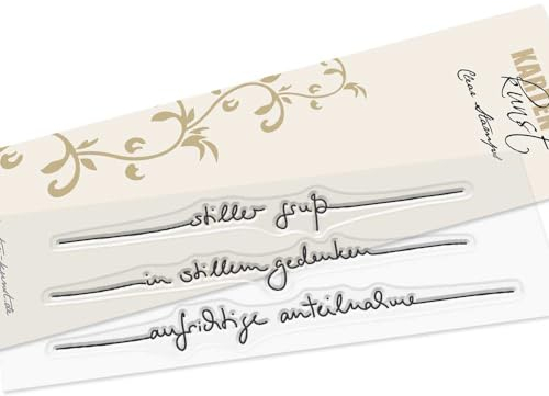 Karten-Kunst Clear Stamps KK-0252 Stempel Schriftzug-Set In stiller Trauer Silikonstempel für Beileid, Anteilnahme & Kondolenz