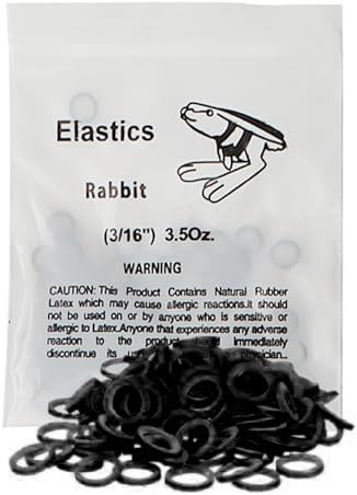 LA MIERE Kieferorthopädische Gummibänder, latexfrei, 100P, Schwarz, intraorale schwarze Gummibänder (leicht, 4,8 mm)