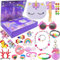 Kinyoda Weihnachts Adventskalender 2024 für Mädchen, weihnachtskalender für 24 Tage Weihnachts Countdown Einhorn Geschenke für Kinder, einschließlich Haarschmuck, Haarspangen, Armbänder, Geldbörse