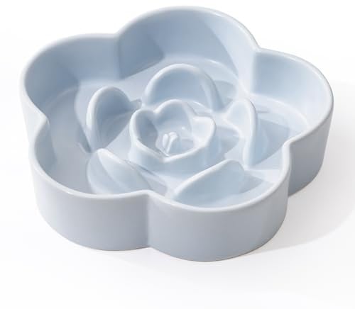 Autumnlife Hundenapf Keramik Anti Schling Napf Hund Futternapf, Schlingnapf Hunde Entlastet die Verdauung, Rutschfestem Design Fressnapf für Mittelgroße und Kleine Hunde, Blau