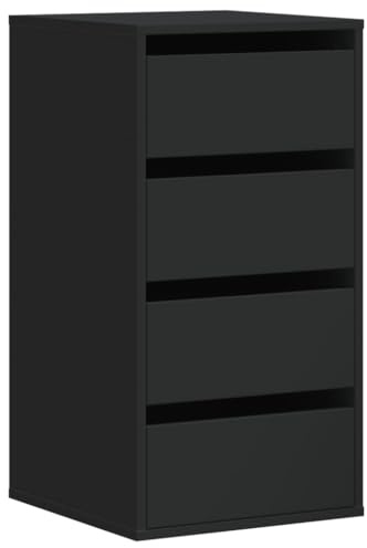vidaXL Kommode Schwarz 40x41x76 cm Holzwerkstoff